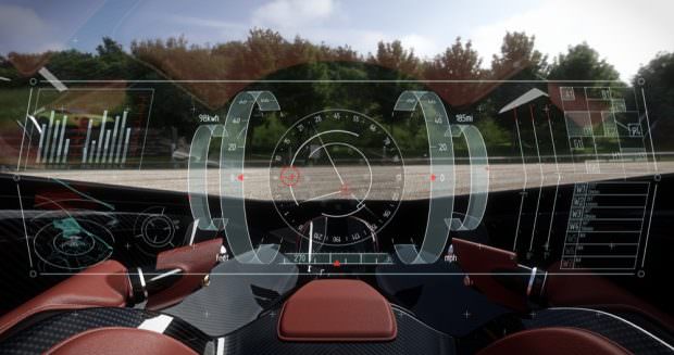 Aston Martin Volante Vision Concept display