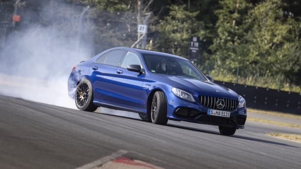 Mercedes-AMG C 63 S saloon drifting