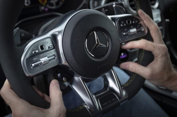 Mercedes-AMG C 63 S steering wheel detail