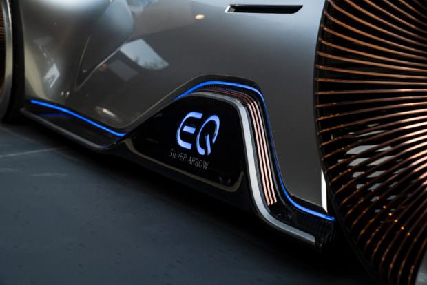 Mercedes-Benz Vision EQ Silver Arrow badge