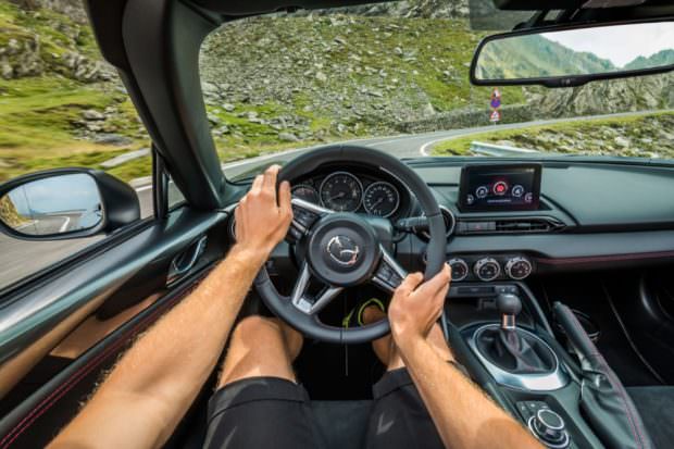 Mazda MX-5 driving view