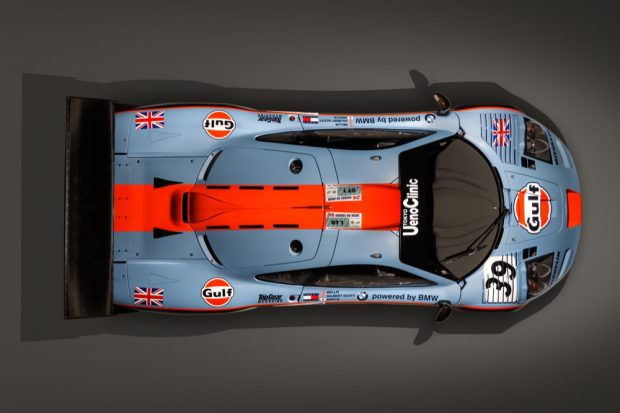 McLaren F1 GTR overhead view