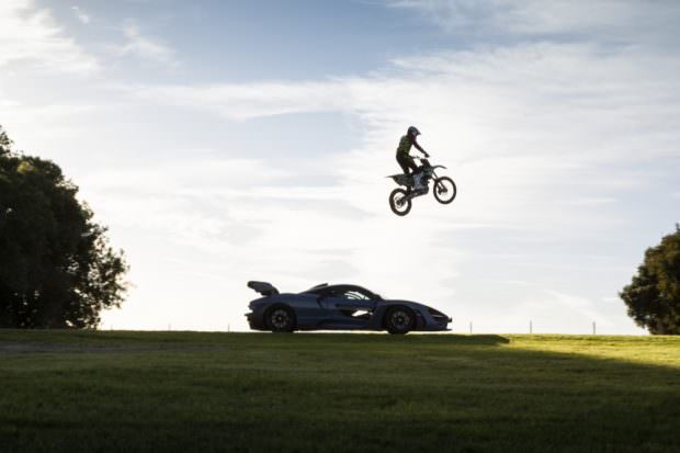 Motocross bike jumping McLaren Senna