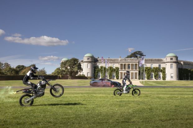 McLaren Senna racing motocross bikes at Goodwood