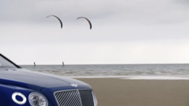 Bentley Bentayga on beach