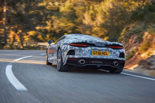 McLaren GT driving rear