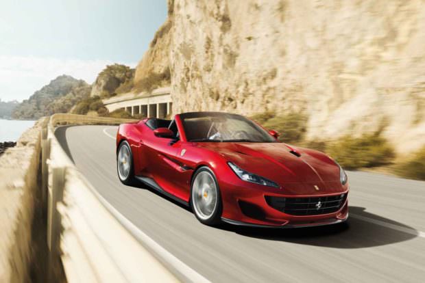 Ferrari Portofino front driving