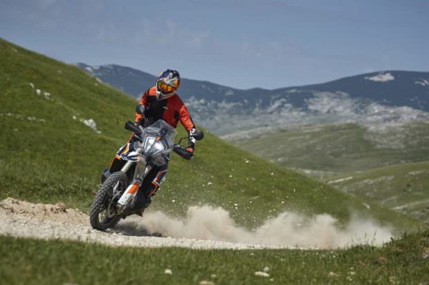 KTM 790 Adventure R Rally sliding