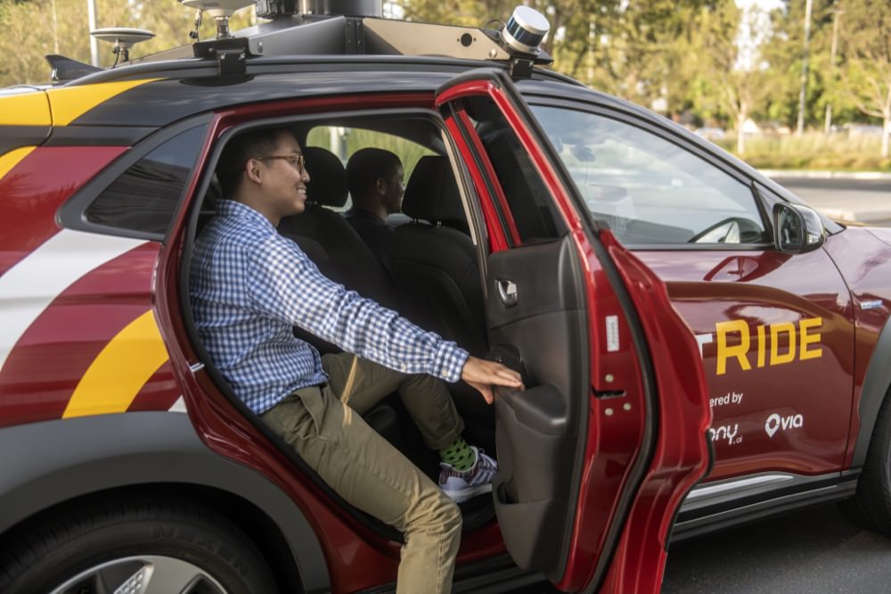 Autonomous Hyundai BotRide passenger