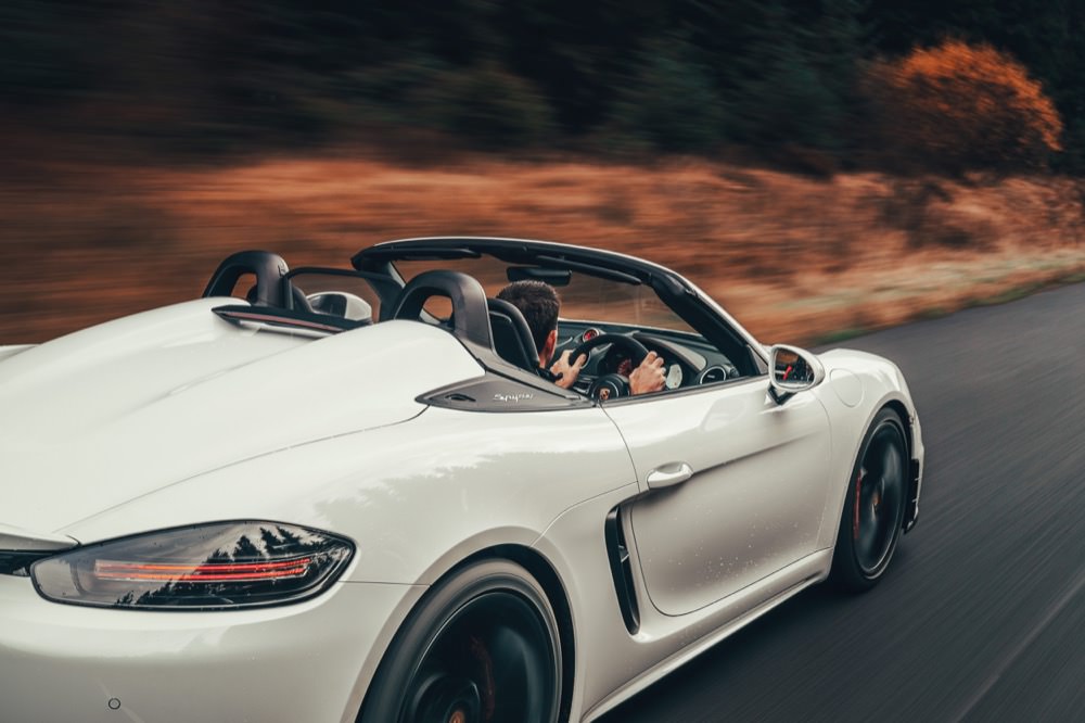 718 Boxster Spyder driving